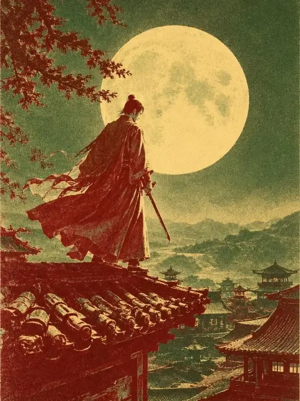 《长安夜行录》高清短剧封面，古装题材，红果剧场